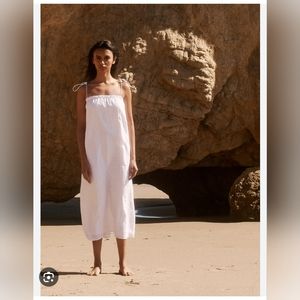 Reformation Janet Linen dress white XS